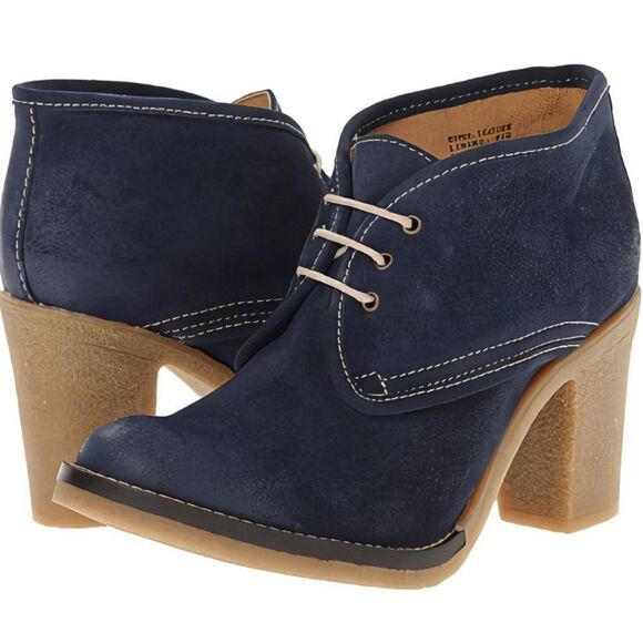 NWOB Blue Suede Booties - Picture 1 of 12